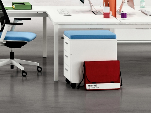 Caisson mobile 3 tiroirs avec coussin pas cher