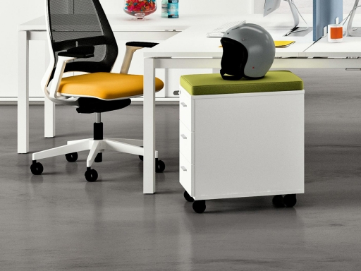 Caisson mobile 3 tiroirs avec coussin pas cher