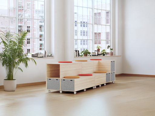 Estrades modulables avec roulettes BREAK, fabriqué en Espagne
