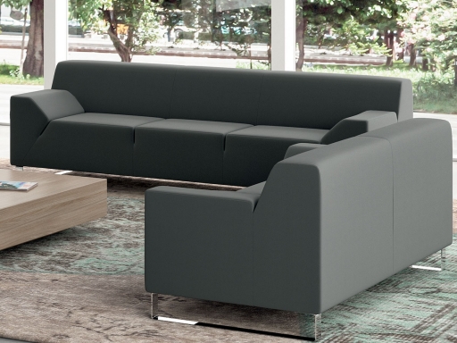 Canapé design en cuir CUBE, fabriqué en Italie