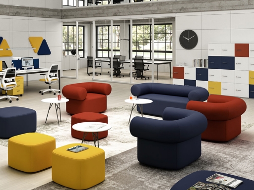 Pouf design en similicuir DOCKER, fabriqué en Italie