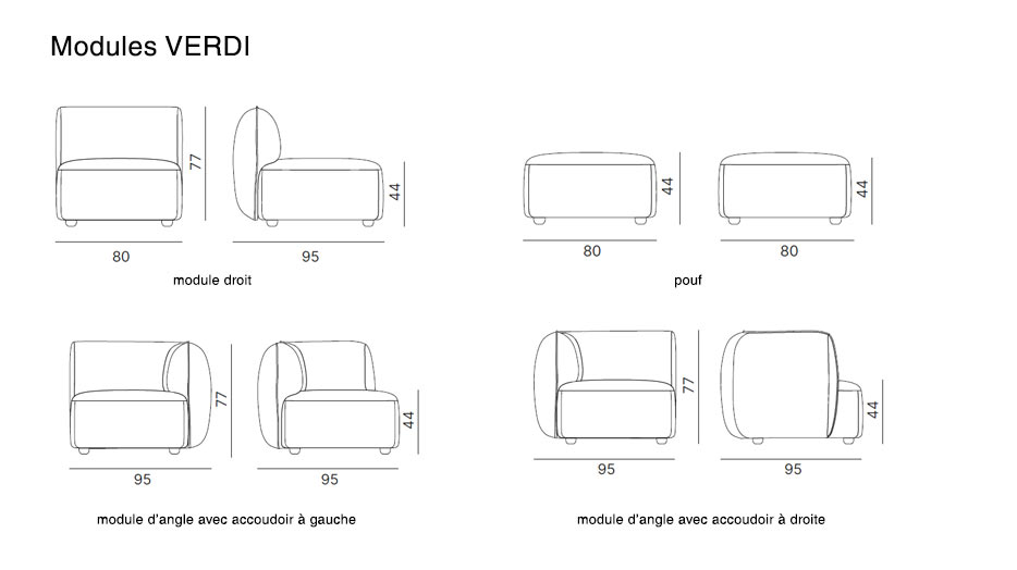 Canapé modulable VERDI