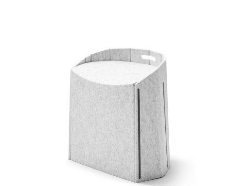 Lot de de 2 ou 4 poufs design avec poignée de transport, fabriqué en Espagne