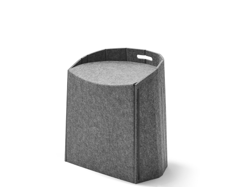 Lot de de 2 ou 4 poufs design avec poignée de transport, fabriqué en Espagne