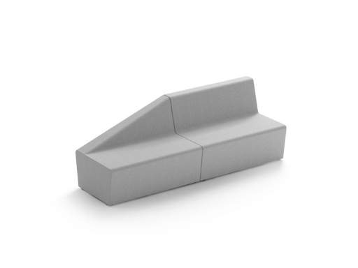 Banquette 4 places avec dossier asymétrique, made in France