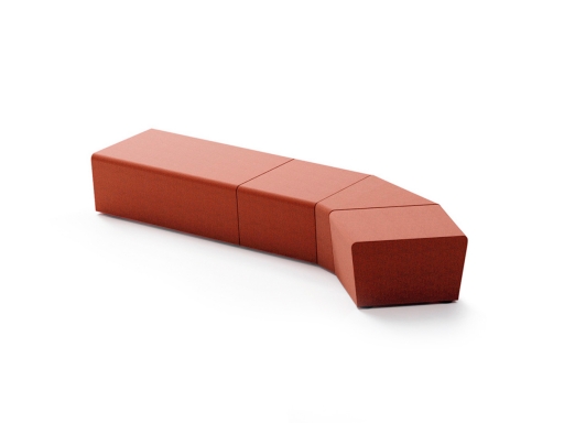 Banquette modulaire 5 places en courbe