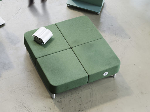 Pouf modulable innovant pour espaces professionnelles, fabriqué en Italie