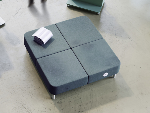 Pouf modulable innovant pour espaces professionnelles, fabriqué en Italie