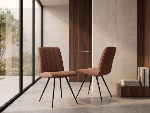 Lot de 2 chaises d'accueil en tissu VECCI