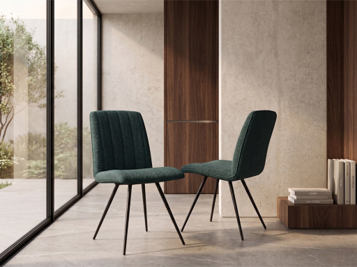 Lot de 2 chaises d'accueil en tissu VECCI