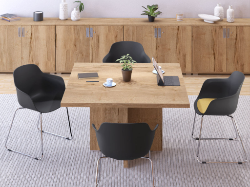 Lot de 2 chaises polyvalentes sur structure métallique traineau XILO, fabriqué en Espagne