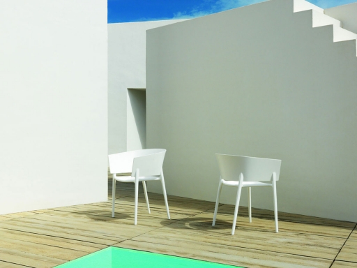 Lot de 4 chaises d'extérieur design