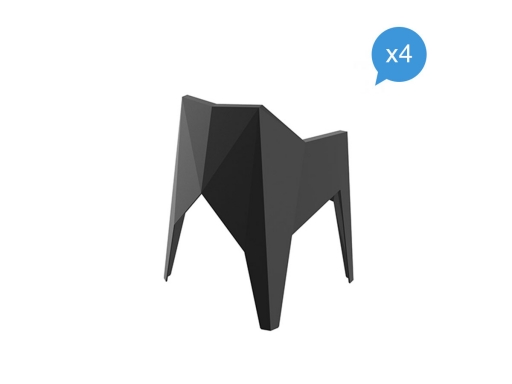 Lot de 4 fauteuils polyvalents SESTO, fabriqué en Espagne