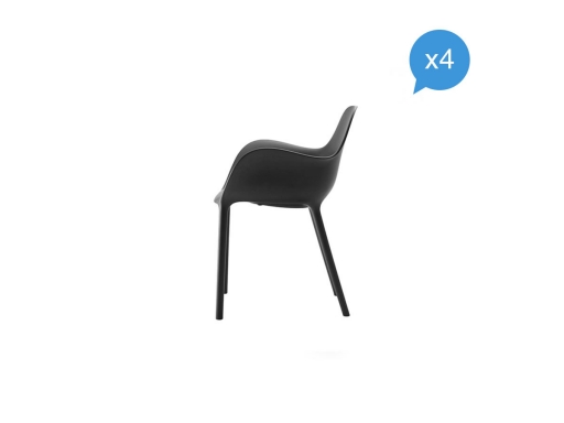 Lot de 4 chaises d'accueil pratique