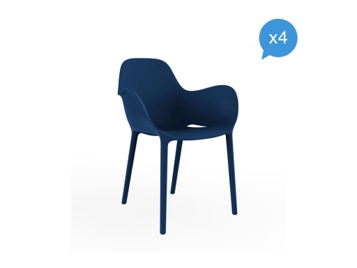 Lot de 4 chaises d'accueil pratique