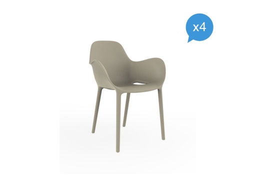 Lot de 4 chaises d'accueil pratique