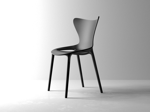 Lot de 4 chaises polyvalentes design CIEGO, fabriqué en Espagne