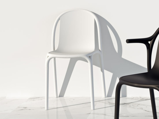 Lot de 4 chaises design intérieur/extérieur HARLEM, fabrication espagnole