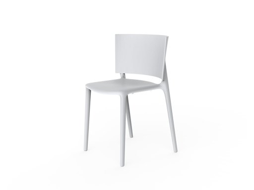 Lot de 4 chaises polyvalentes intérieur et extérieur, fabriqué en Espagne