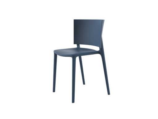 Lot de 4 chaises polyvalentes intérieur et extérieur, fabriqué en Espagne