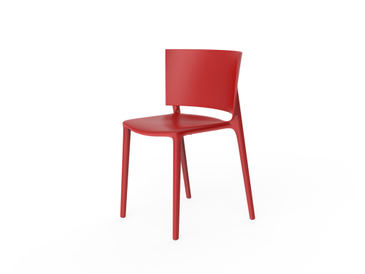 Lot de 4 chaises polyvalentes intérieur et extérieur, fabriqué en Espagne