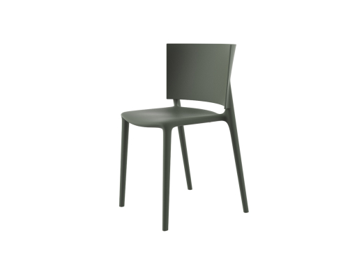 Lot de 4 chaises polyvalentes intérieur et extérieur, fabriqué en Espagne
