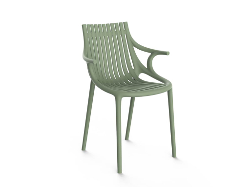 Lot de 4 chaises polyvalentes indoor/outdoor SOLAR avec ou sans accoudoirs, fabrication espagnole