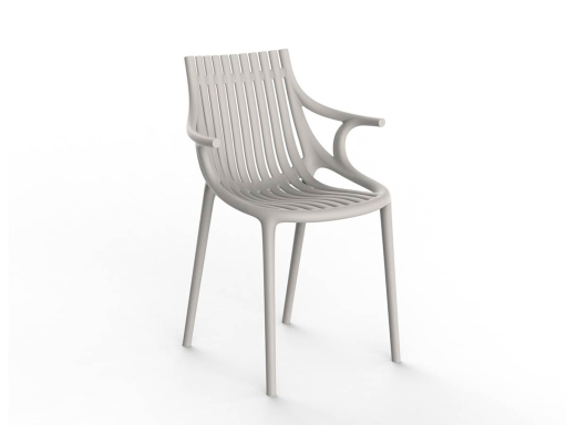 Lot de 4 chaises polyvalentes indoor/outdoor SOLAR avec ou sans accoudoirs, fabrication espagnole