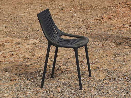 Lot de 4 chaises polyvalentes indoor/outdoor SOLAR avec ou sans accoudoirs, fabrication espagnole