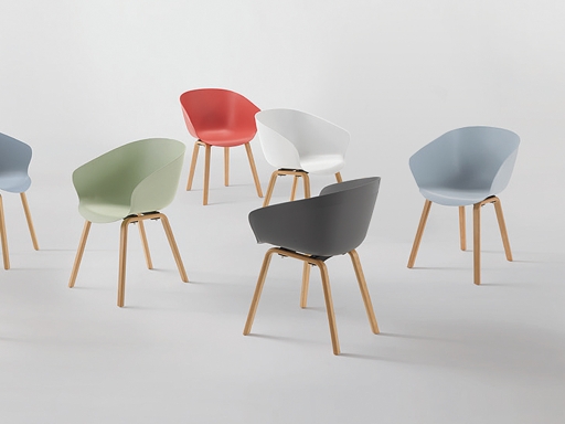 Chaise 4 pieds bois DARCY, style nordique