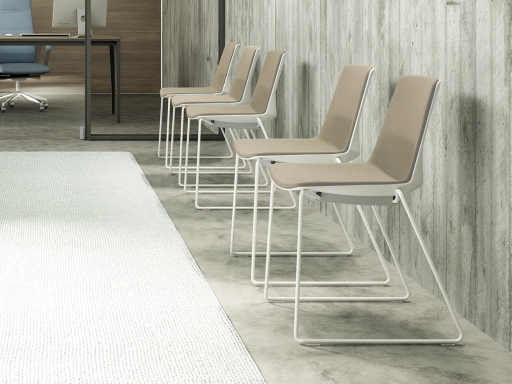 Lot de 2 chaises pieds luge tapissées