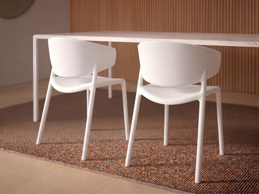 Lot de 2 chaises d'accueil BIMBA, fabriqué en Italie