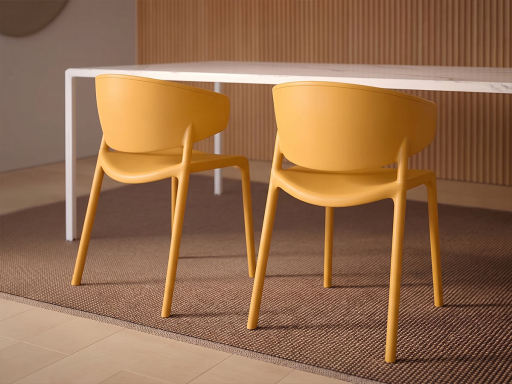 Lot de 2 chaises d'accueil BIMBA, fabriqué en Italie