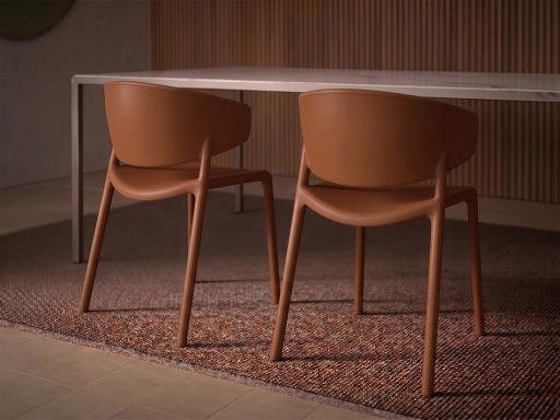 Lot de 2 chaises d'accueil BIMBA, fabriqué en Italie