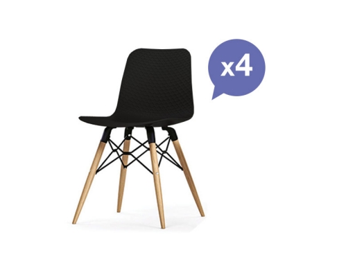 Lot de 4 chaises scandinaves design