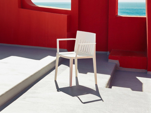 Lot de 4 chaises polyvalentes indoor/outdoor MONACO, fabriqué en espagne