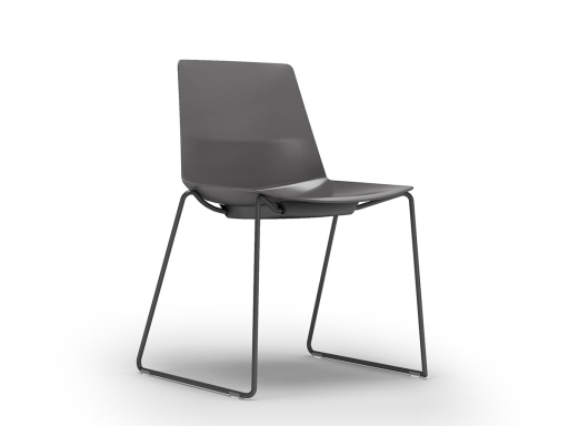 Lot de 2 chaises pieds luge, empilables