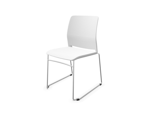 Lot de 2 chaises de collectivité piétement luge MOTUS