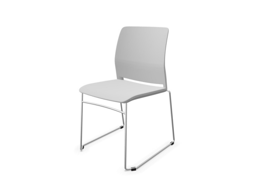 Lot de 2 chaises de collectivité piétement luge MOTUS
