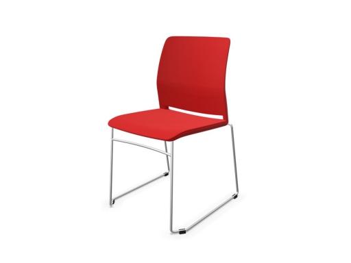 Lot de 2 chaises de collectivité piétement luge MOTUS