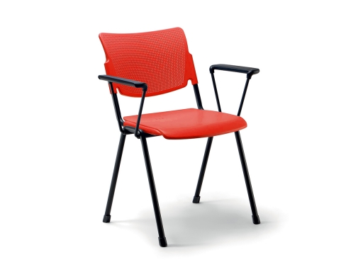 Lot de 4 chaises de collectivité avec accoudoirs CARION