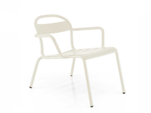 Lot de fauteuils lounge intérieur / extérieur en métal, made in France