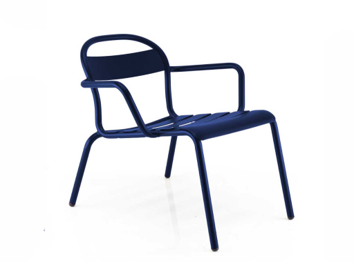 Lot de fauteuils lounge intérieur / extérieur en métal, made in France
