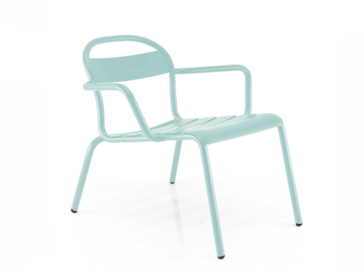 Lot de fauteuils lounge intérieur / extérieur en métal, made in France