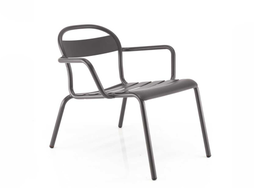 Lot de fauteuils lounge intérieur / extérieur en métal, made in France