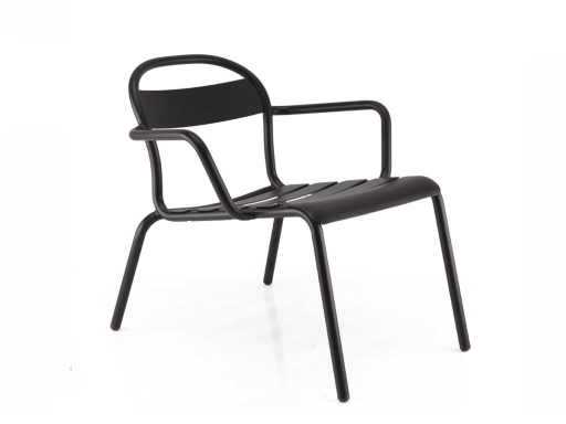 Lot de fauteuils lounge intérieur / extérieur en métal, made in France