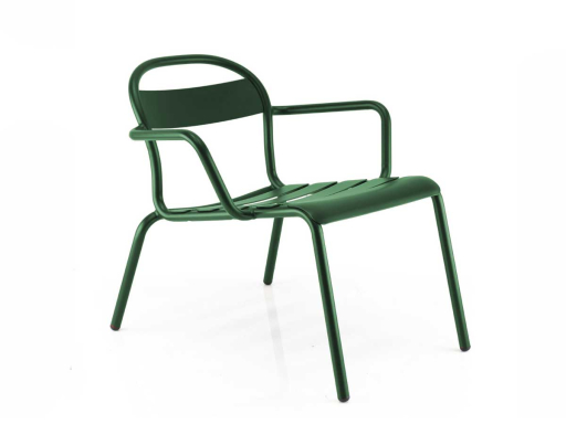Lot de fauteuils lounge intérieur / extérieur en métal, made in France