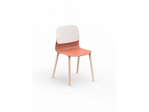 Chaise de collectivité pied chêne design