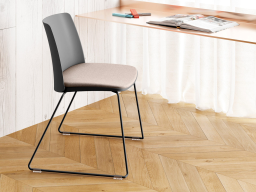 Lot de 2 ou 4 chaises polyvalentes à base traineau MANIA