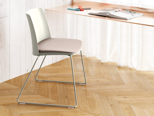Lot de 2 ou 4 chaises polyvalentes à base traineau MANIA